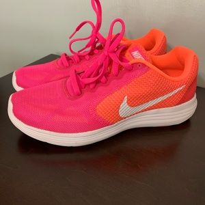 Nike Athletic Shoes-Bright Pink and Orange
